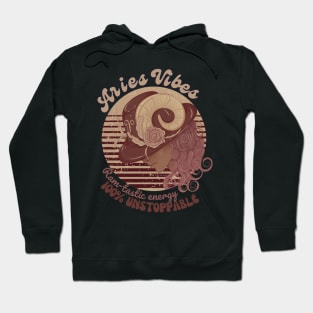 Funny Aries Zodiac Sign - Aries Vibes, Ramstastic Energy, 100% Unstoppable - Vintage Hoodie